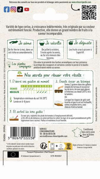 Potagères - Tomate Black Cherry - MEDIA_PACKAGING_VERSO